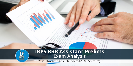 IBPS RRB Assistant prelims exam analysis for 13 Nov 2016 , Shift 4 and Shift 5