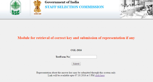 SSC CGL Answer Keys - Srinagar