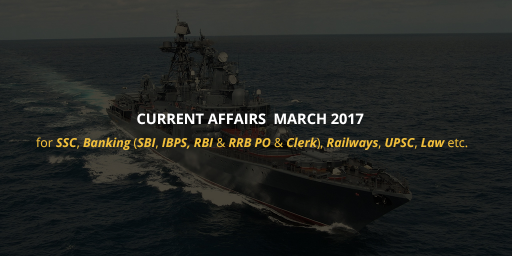 Current Affairs march 2017